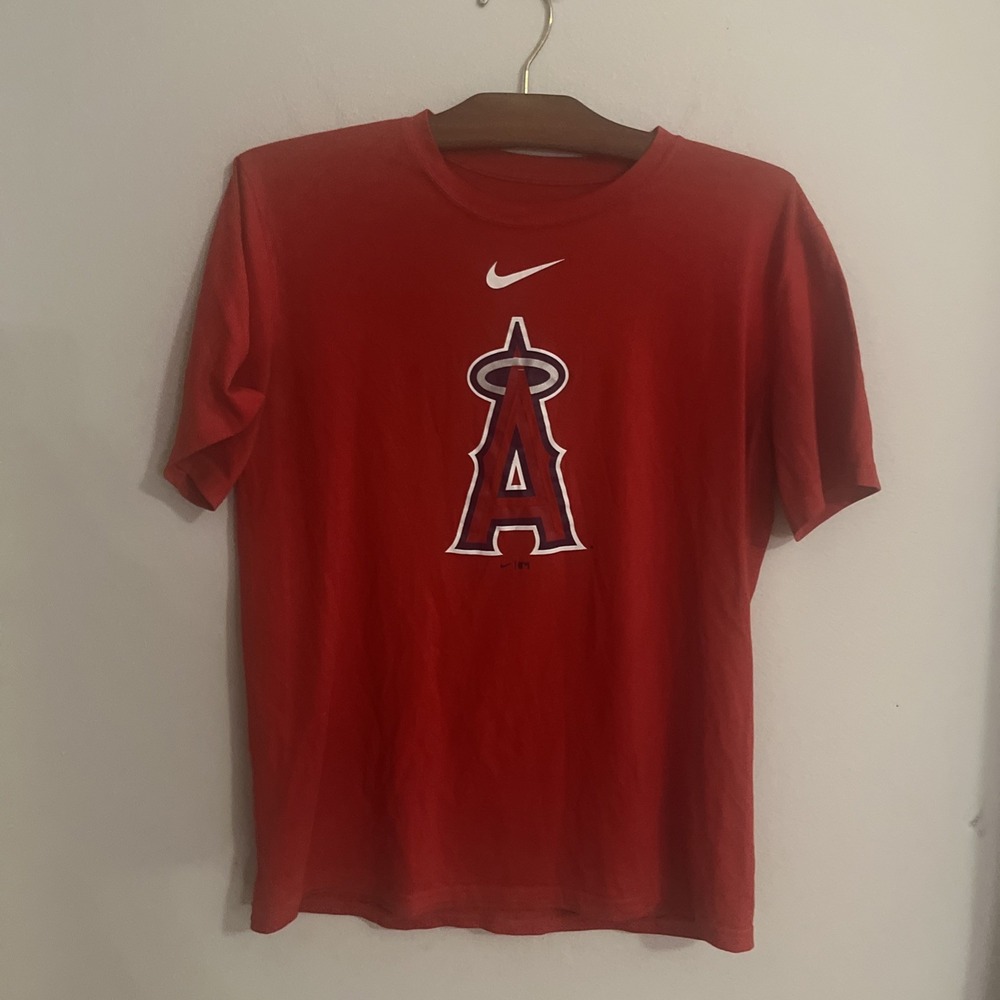 Nike Dri Fit Los Angeles Angels MLB Baseball T Shirt Mens‎ Size L